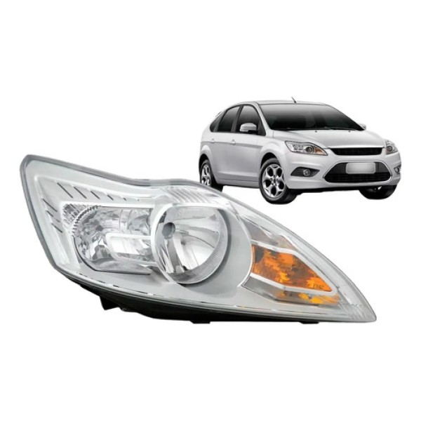 Farol Manual Focus Cromado  2009 2010 2011 2012 2013
