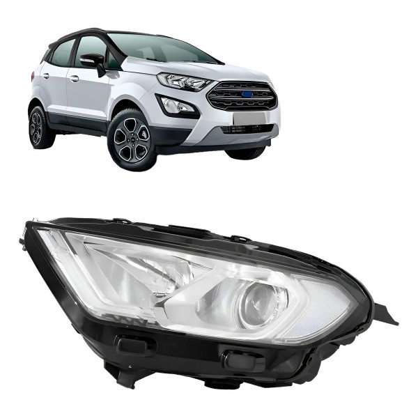 Farol Ecosport 2018 2019 2020 2021 Manual Com Led Xenon