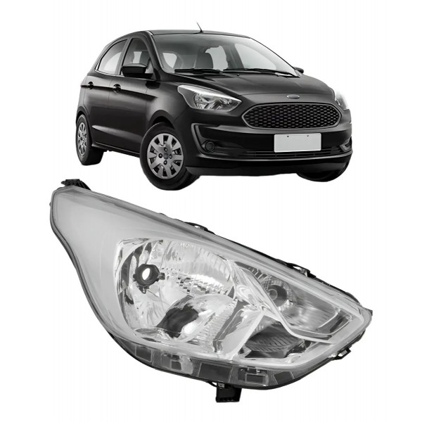 Farol Ford Ka 2019 2020 2021 2022 Cromado