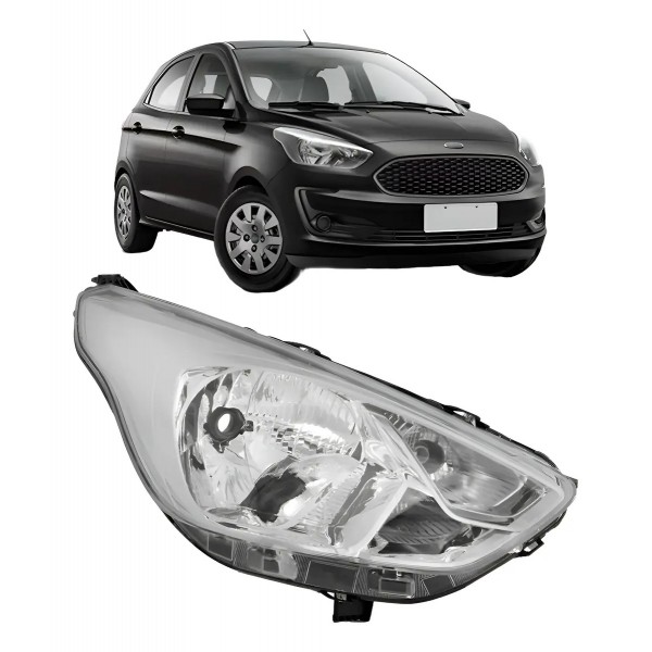 Farol Para Ford Ka 2019 2020 2021 2022 Cromado