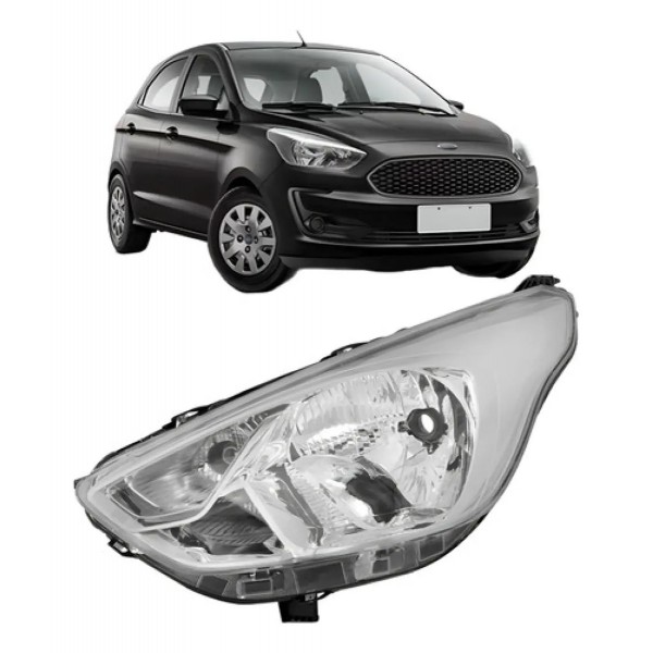 Farol Para Ford Ka 2019 2020 2021 2022 Cromado