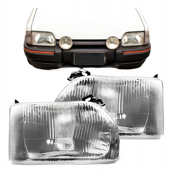 Par Farol Escort 1987 A 1994 Lente Policarbonato C/ Garantia
