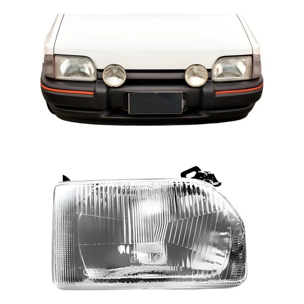 Farol Escort 1987 1988 89 90 91 92 93 94 Lente Policarbonato