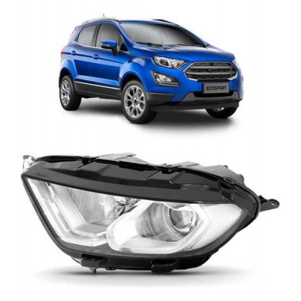 Farol Ecosport 2018 2019 2020 Manual Com Led