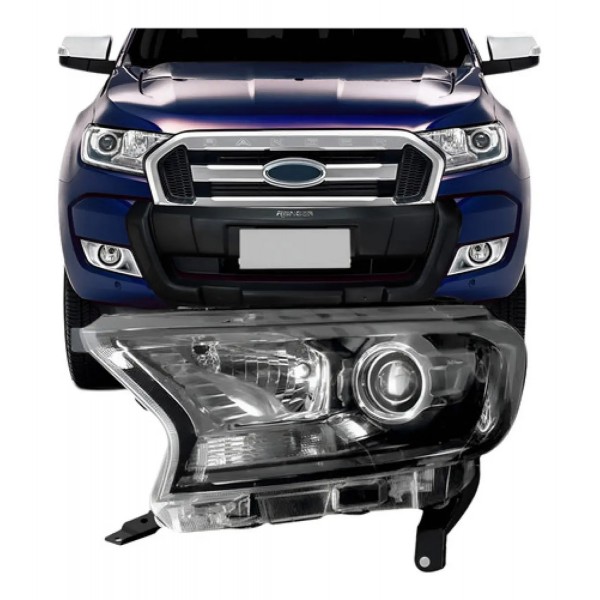 Farol Ranger 2016 2017 2018 2019 Cromado Com Pisca Cristal