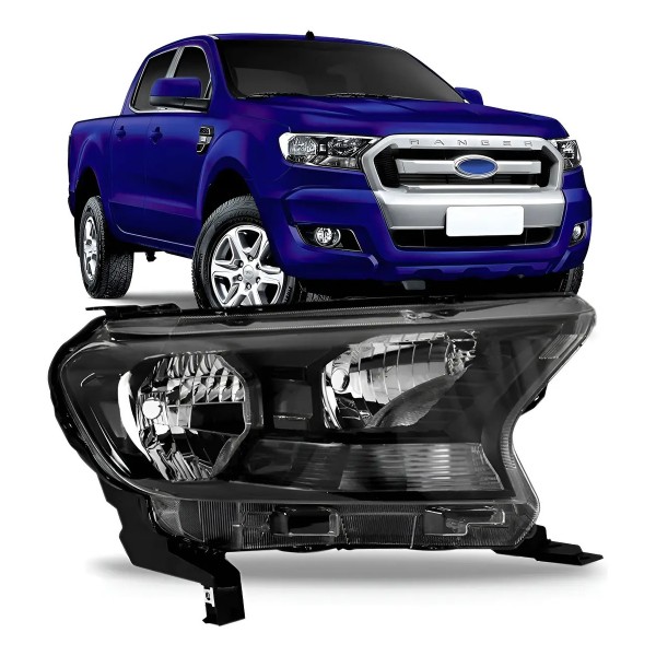 Farol Ranger Mascara Negra 2016 A 2019 Pisca Seta Cristal