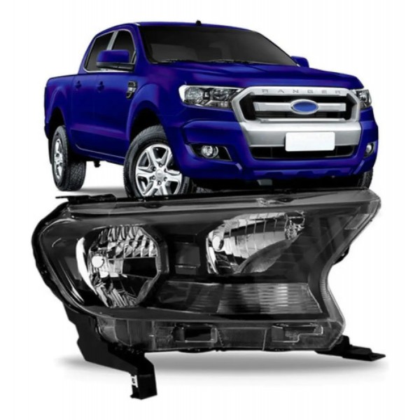 Farol Ranger Mascara Negra 2016 A 2019 Pisca Seta Cristal