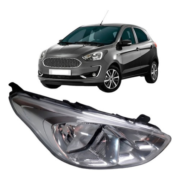 Farol Para Ford Ka 2019 2020 2021 2022 Cromado Manual