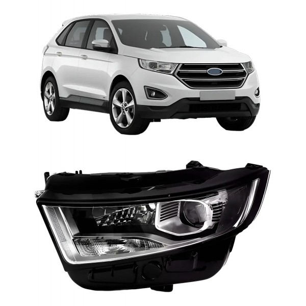 Farol Para Ford Edge Com Motor E Projetor 2016 2017 Elétric
