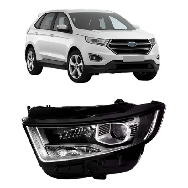 Farol Para Ford Edge Com Motor E Projetor 2016 2017 Elétric