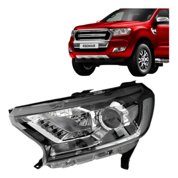 Farol Ranger 2016 A 2018 Elétrico C/motor E Projetor Cromad