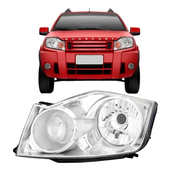 Farol Ecosport 2008 2009 2010 2011 2012 Cromado