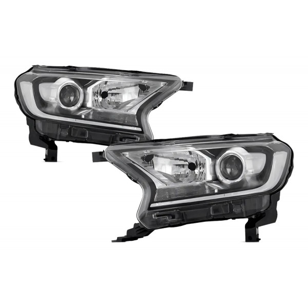 Par Farol Ranger 2016 A 2018 Manual/ Elétrico Mascara Negra Direito