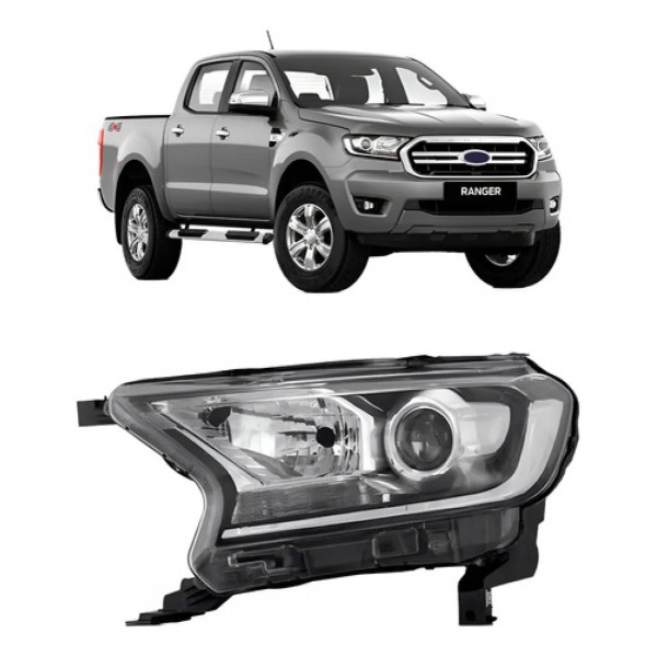 Farol Ranger 2016 A 2018 Manual/ Elétrico Mascara Negra