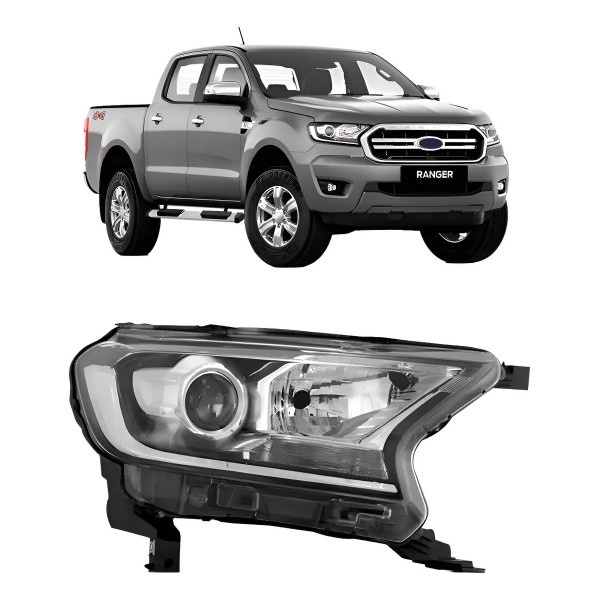 Farol Ranger 2016 A 2018 Manual/ Elétrico Mascara Negra
