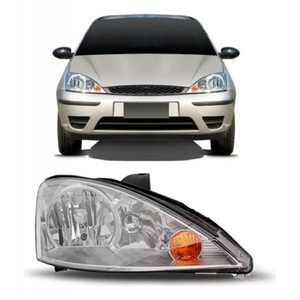 Farol Focus Eletrico/manual 2004 A 2008 Cromado