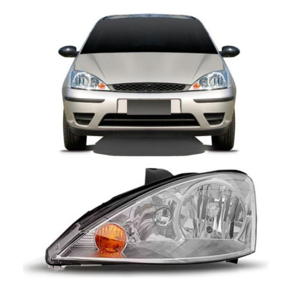 Farol Focus Eletrico/manual 2004 A 2008 Cromado