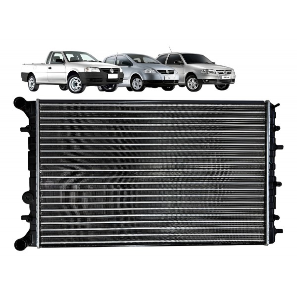 Radiador Gol Saveiro Voyage 2009 A 2016 Com Ar Tecfan