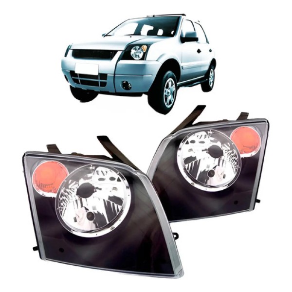 Par Farol Ecosport 2003 A 2007 Com Pisca Ambar