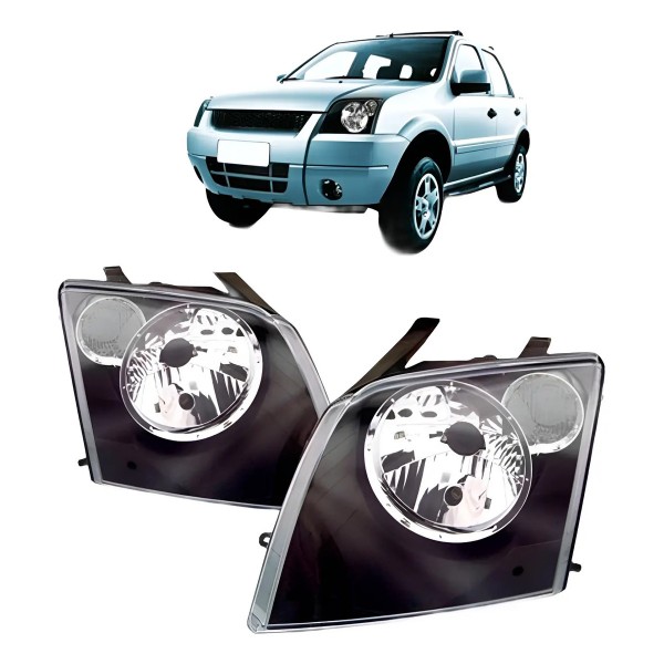 Par Farol Ecosport 2003 A 2007 Com Pisca Cristal