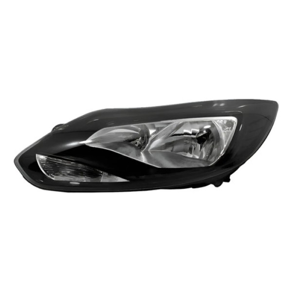 Farol Focus 2014 A 2016 Mascara Negra Eletrico C/ Motor