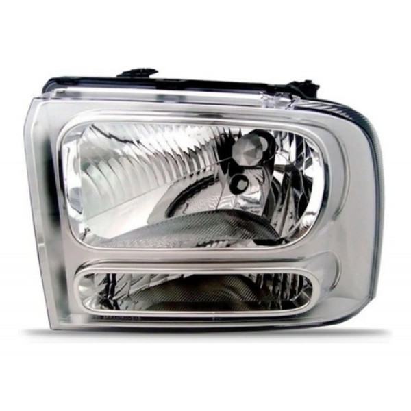 Farol Ford F250 2006 07 08 09 10 2011 Cromado