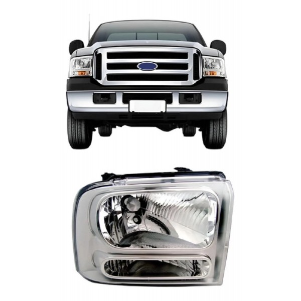 Farol Para Ford F250 2006 07 08 09 10 2011 Cromado