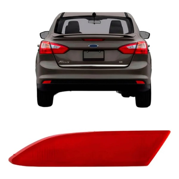 Defletor Parachoque Focus Sedan 2014 15 16 2017 Traseiro