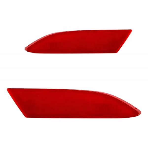 Par Defletor Parachoque Traseiro Focus 2014 15 16 2017 Sedan Vermelho