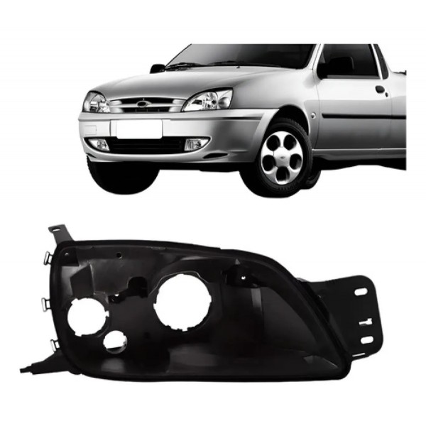 Carcaça Farol Fiesta Courier 2000 01 02 03 04 05 06 07 2008