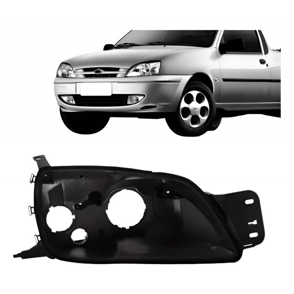 Carcaça Farol Fiesta Courier 2000 01 02 03 04 05 06 07 2008
