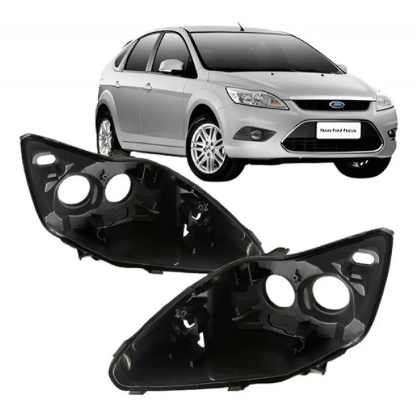 Par Carcaça Farol Dianteiro Para Ford Focus 2009 A 2013