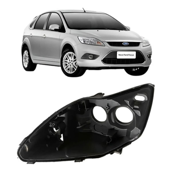 Carcaça Farol Dianteiro Para Ford Focus 2009 A 2013