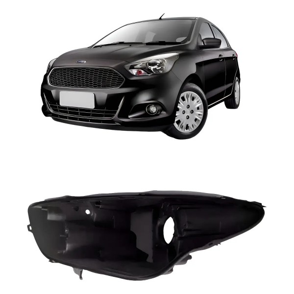 Carcaça Farol Dianteiro Para Ford Ka 2019 2020 2021 2022 Esquerdo