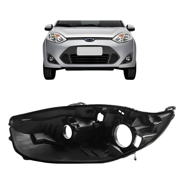Carcaça Farol Dianteiro Para Ford Fiesta 2010 2011 2012