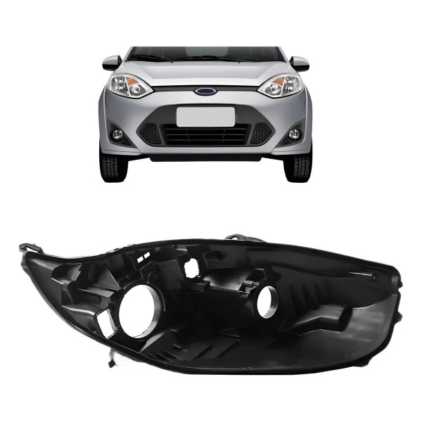 Carcaça Farol Dianteiro Para Ford Fiesta 2010 2011 2012