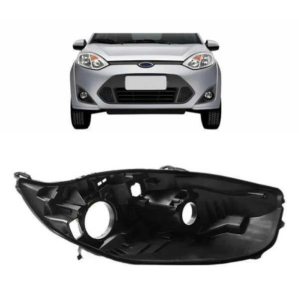 Carcaça Farol Dianteiro Para Ford Fiesta 2010 2011 2012