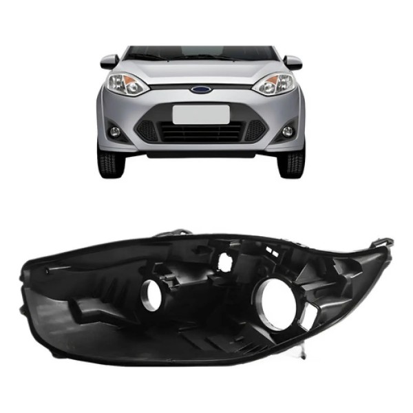 Carcaça Farol Dianteiro Para Ford Fiesta 2010 2011 2012