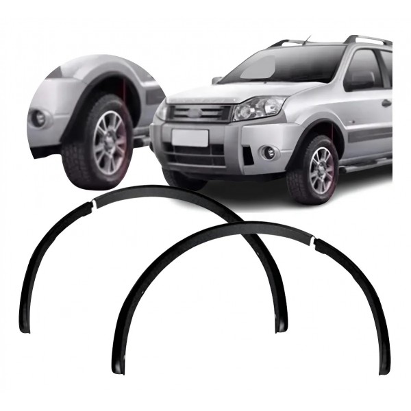 Par Alargador Vão Roda Dianteiro Ecosport 2003 A 2012 Preto