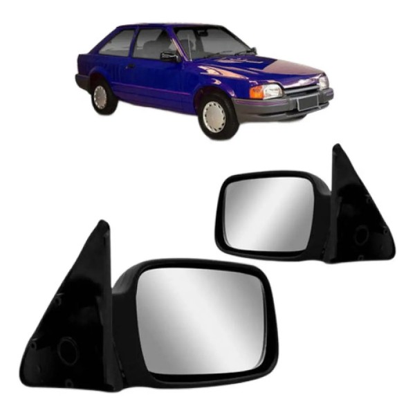 Par Retrovisor Escort 1987 1988 1989 1990 1991 1992 Fixo
