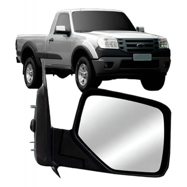 Retrovisor Ranger 2010 2011 2012 Manual Capa Cromada