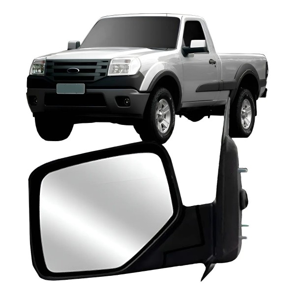 Retrovisor Ranger 2010 2011 2012 Manual Capa Cromada