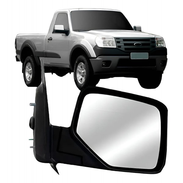Retrovisor Ranger 2010 2011 2012 Manual Capa Cromada