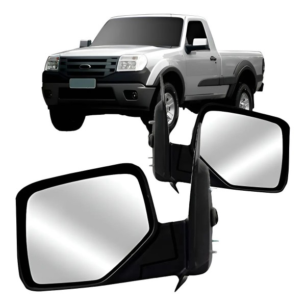 Par Retrovisor Ranger 2010 2011 2012 Manual Capa Cromada