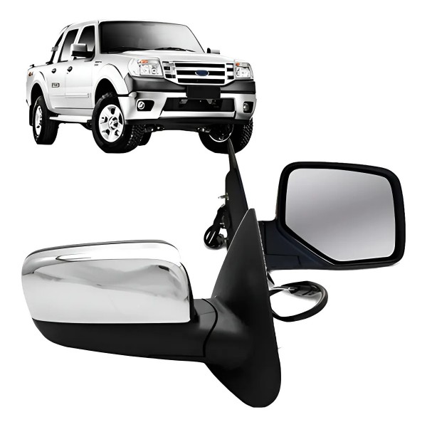 Par Retrovisor Ranger 2010 2011 2012 Elétrico Cromado
