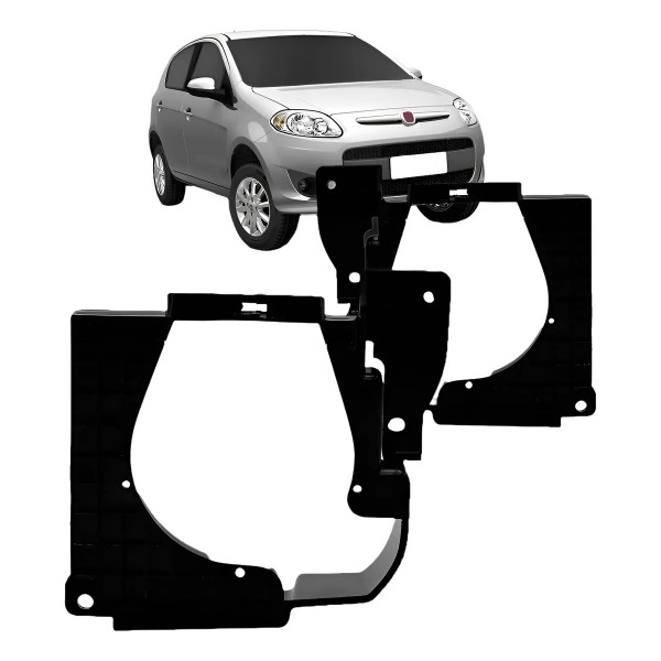 Par Suporte Farol Milha Palio 2012 2013 2014 2015 2016 Preto