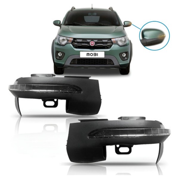 Seta Retrovisor Fiat Mobi 2014 2015 2016 2017 2018 Completo