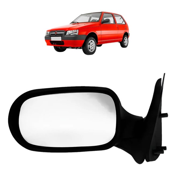 Retrovisor Uno Fire Flex 2 Portas 2004 A 2013 Sem Controle
