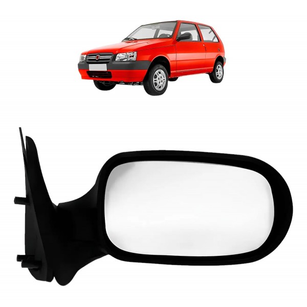 Retrovisor Uno Fire Flex 2 Portas 2004 A 2013 Sem Controle