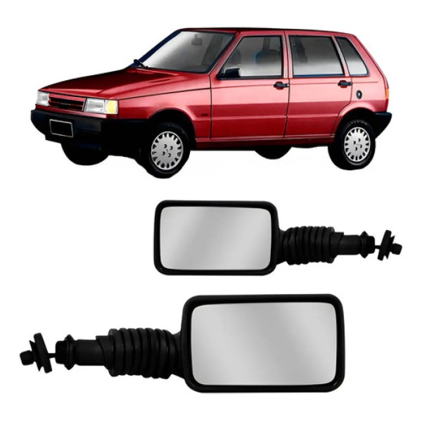 Par Retrovisor Uno Elx 1994/ 1995 Com Controle Mega Desconto